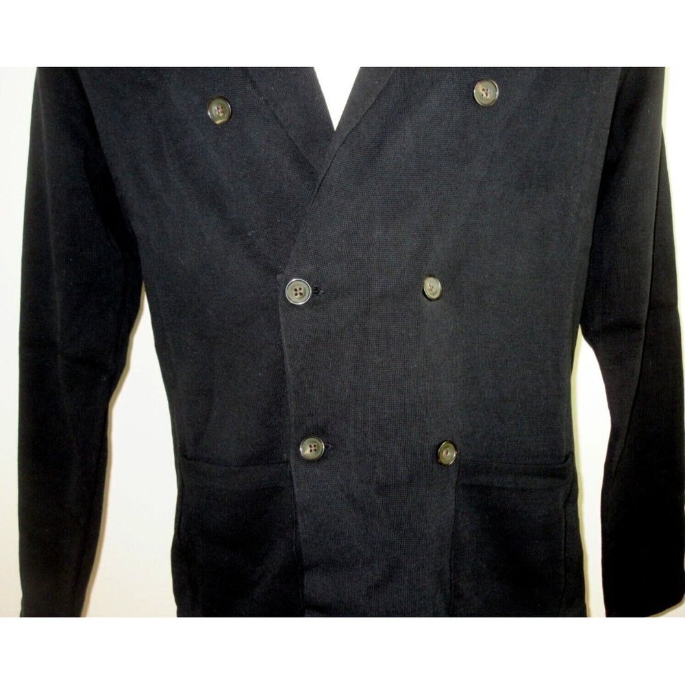 OOBE Brand Men's East Bay Cardigan Double Breasted Sweater Classic Black NWT - Picture 7 of 7